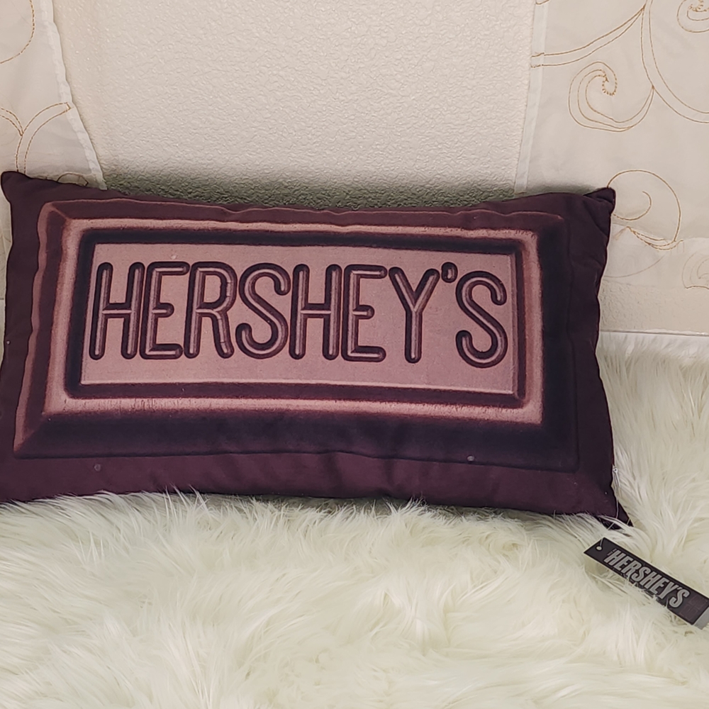 NWT Cute But Yummy Hershey's Chocolate Brown Accent Pillow. Best Offer